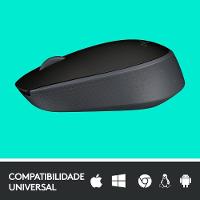 Mouse sem fio Logitech M170 com Design Ambidestro Compacto, Conexão USB e Pilha Inclusa, Preto - 910-004940 - 7