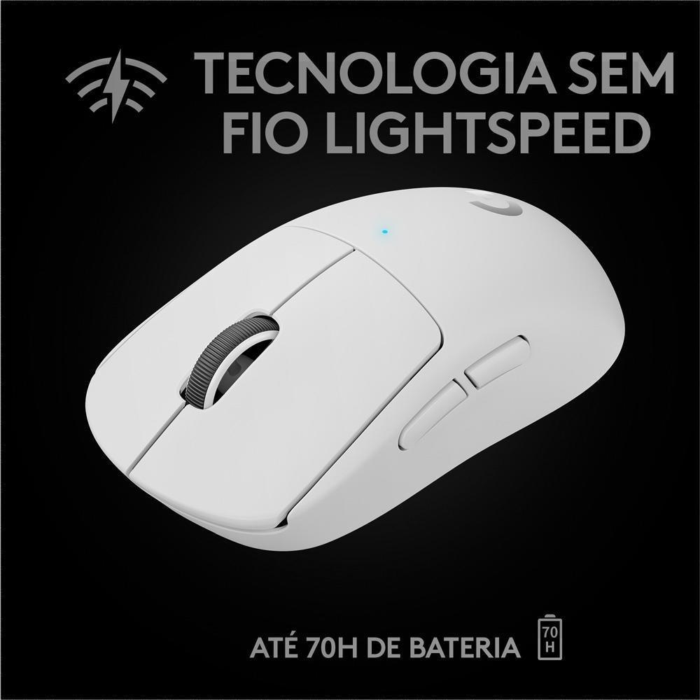 Mouse Sem Fio Gamer Logitech G PRO X Superlight, Lightspeed, 25000 DPI, 5 Botões, Branco - 910-005941 - 9