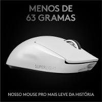 Mouse Sem Fio Gamer Logitech G PRO X Superlight, Lightspeed, 25000 DPI, 5 Botões, Branco - 910-005941 - 10