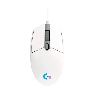 Mouse Gamer Logitech G203 LIGHTSYNC RGB, Efeito de Ondas de Cores, 6 Botões Programáveis e Até 8.000 DPI, Branco - 910-005794