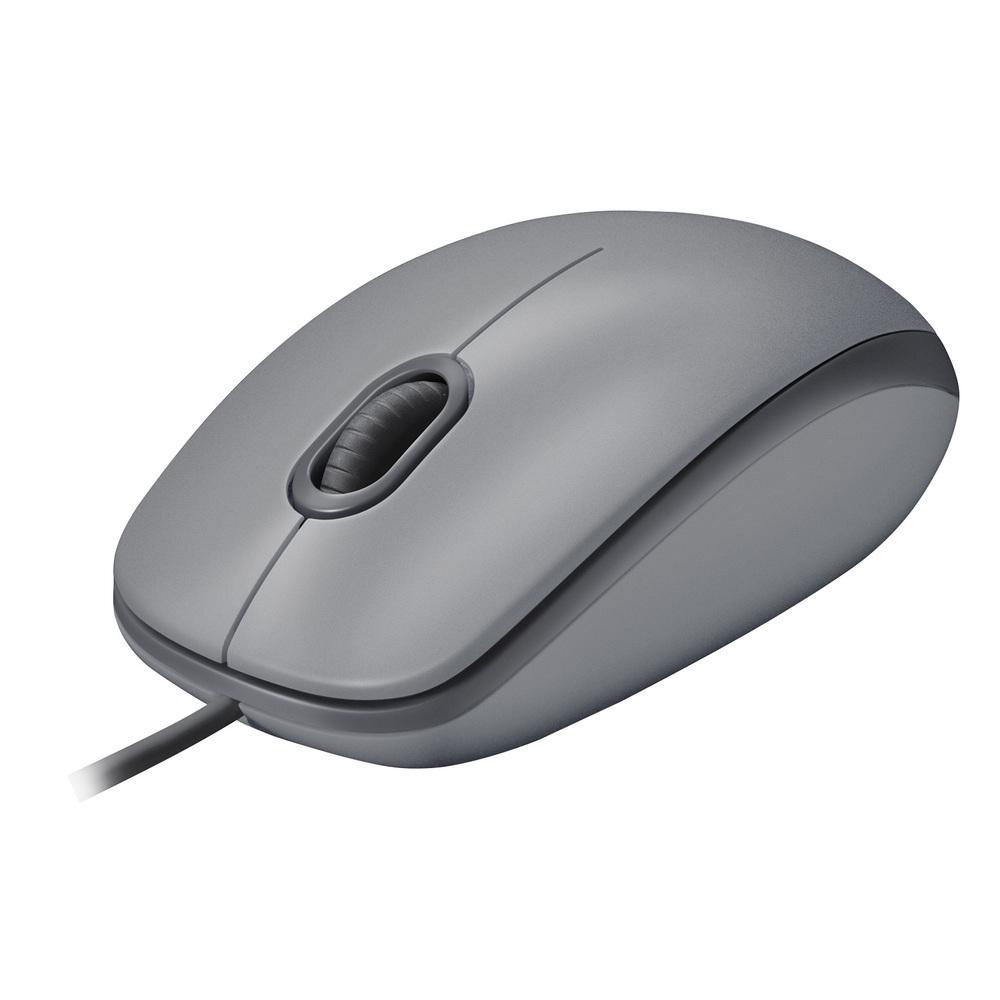 Mouse com fio USB Logitech M110 com Clique Silencioso, Design Ambidestro e Facilidade Plug and Play, Cinza - 910-006757 - 3