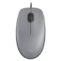 Mouse com fio USB Logitech M110 com Clique Silencioso, Design Ambidestro e Facilidade Plug and Play, Cinza - 910-006757 - 1