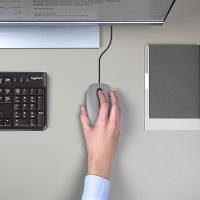 Mouse com fio USB Logitech M110 com Clique Silencioso, Design Ambidestro e Facilidade Plug and Play, Cinza - 910-006757 - 2