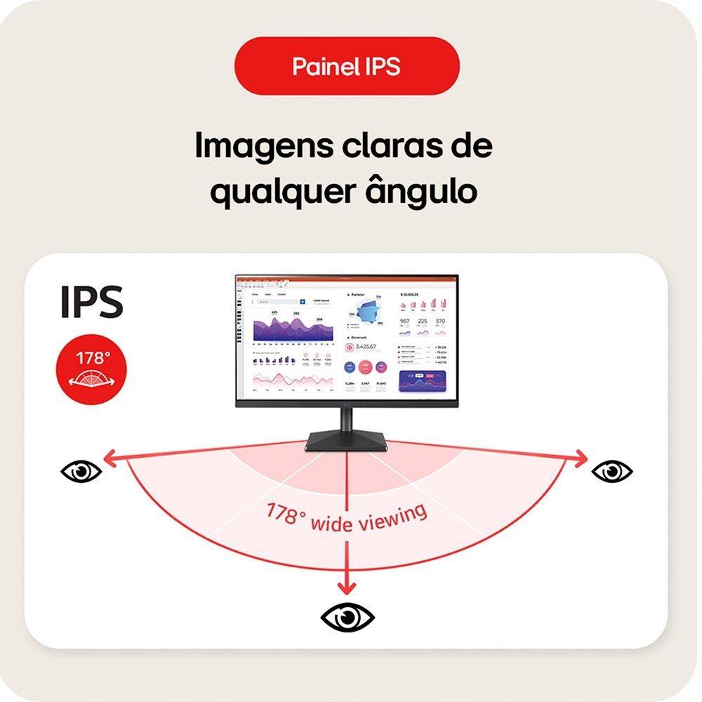 Monitor LG 19,5", HD, 75Hz, 2ms, VA, HDMI e VGA, Ajuste de Inclinação, Preto - 20MK400H-B - 10