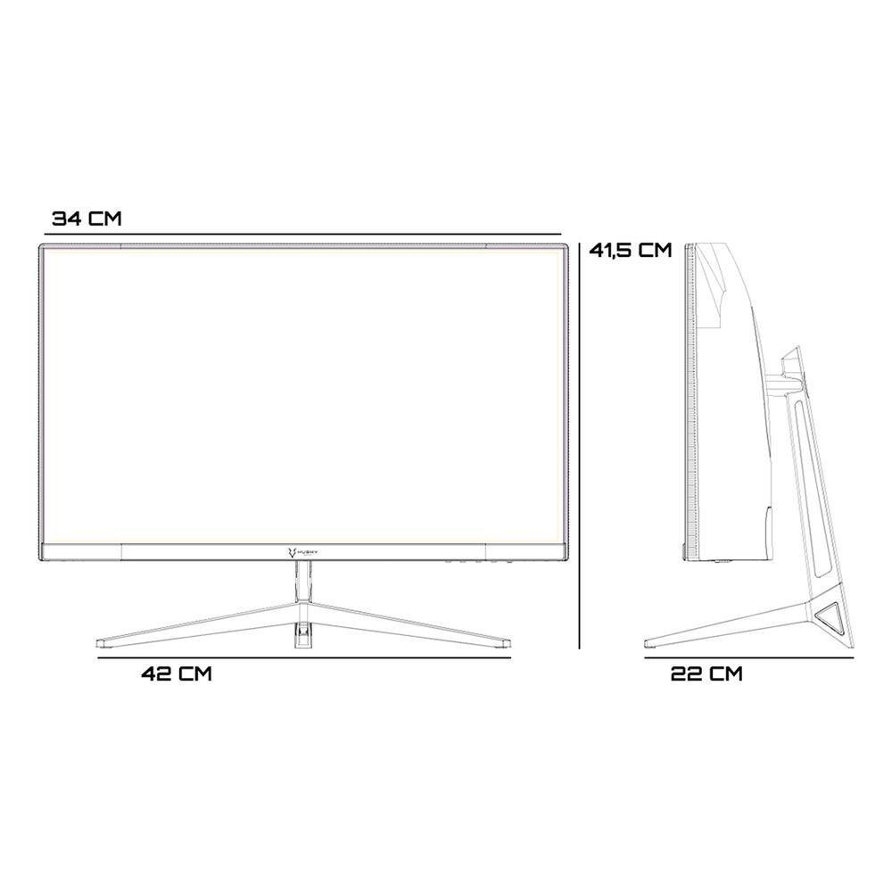 Monitor Gamer Husky Snow 23.6 LED Full HD, Curvo, 180Hz, 1ms, HDMI e DisplayPort, 99% sRGB, Adaptive Sync, Ajuste de Ângulo - HGMT000 - 3