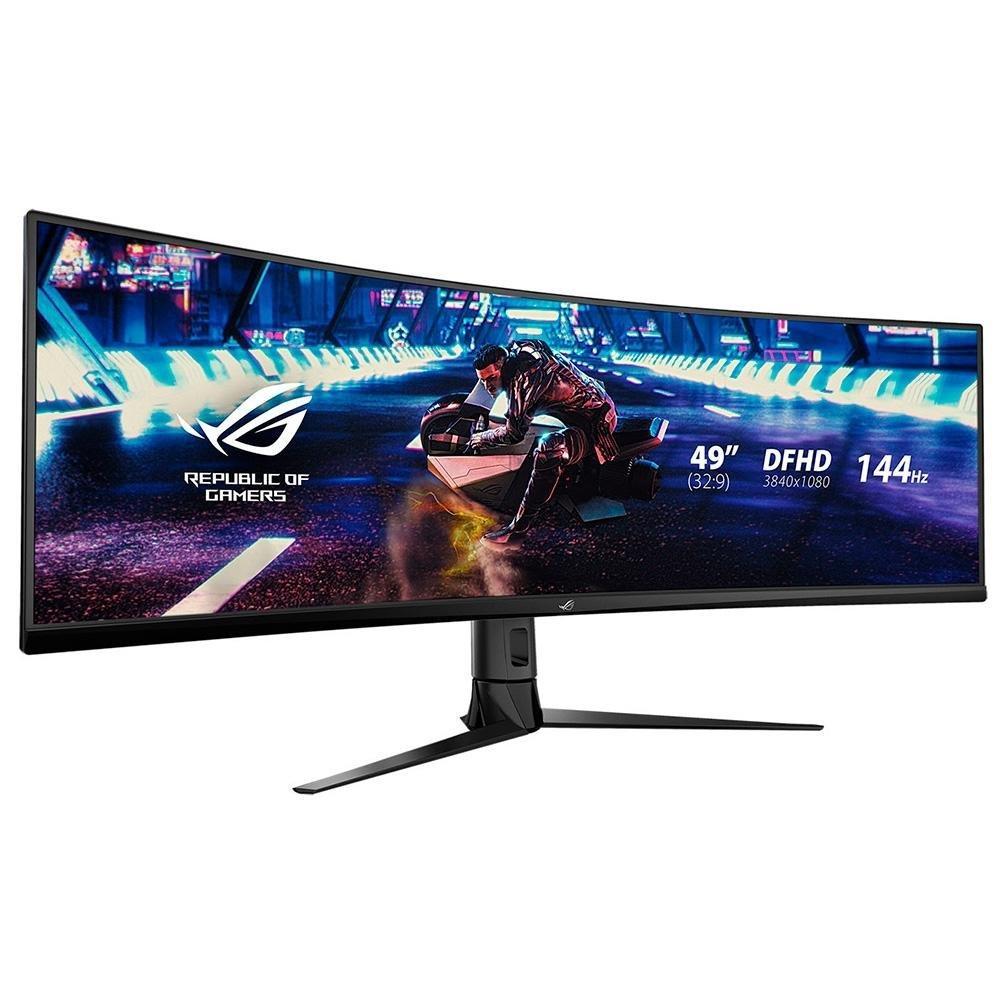 Monitor Gamer Curvo ASUS ROG Swift 49", DFHD, UltraWide, 144Hz, FreeSync Premium, HDR 10, Altura Ajustável, Som Integrado - XG49VQ - 9
