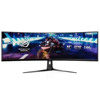 Monitor Gamer Curvo ASUS ROG Swift 49", DFHD, UltraWide, 144Hz, FreeSync Premium, HDR 10, Altura Ajustável, Som Integrado - XG49VQ