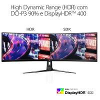 Monitor Gamer Curvo ASUS ROG Swift 49", DFHD, UltraWide, 144Hz, FreeSync Premium, HDR 10, Altura Ajustável, Som Integrado - XG49VQ - 2