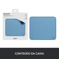 Mousepad Studio Series Logitech Portátil, 230x200mm, Antiderrapante, Resistente a Derramamentos, Azul - 956-000038 - 2