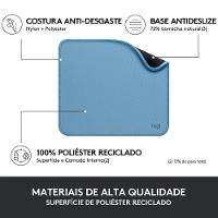 Mousepad Studio Series Logitech Portátil, 230x200mm, Antiderrapante, Resistente a Derramamentos, Azul - 956-000038 - 6