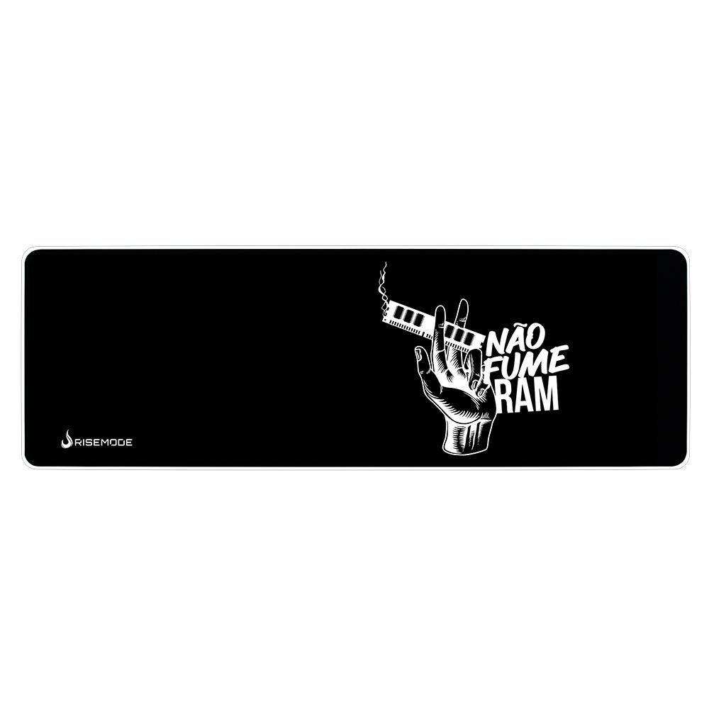 Mousepad Gamer Rise Mode Speed, Não Fume Ram, Estendido (900x300mm), Borda Costurada - RG-MP-06-NFR - 1