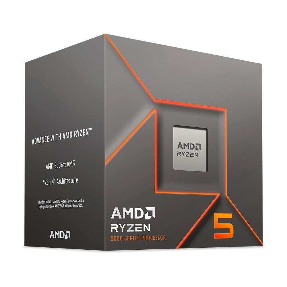 Processador AMD Ryzen 5 8400F, 4.2 GHz (4.7 GHz Max Turbo), Cache 22MB, AM5, 6 Núcleos, 12 Threads - 100-100001591BOX - 3