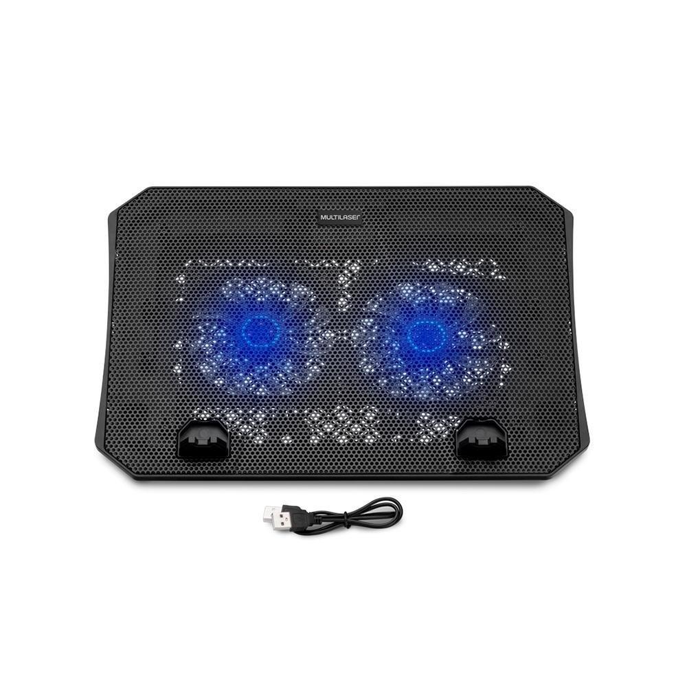 Suporte para Notebook Multi, LED, Até 15.6,Dual Fan, Preto - AC392 - 3