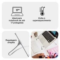 Suporte Octoo UpTable para Notebook, Ice Silver - UP-SI - 6