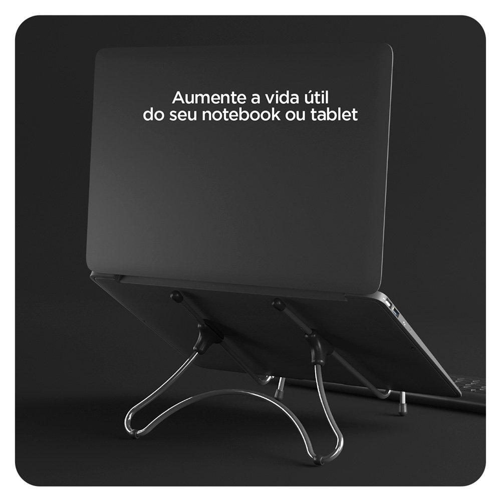 Suporte Octoo UpTable p/ Notebook  Preto Fosco - 3