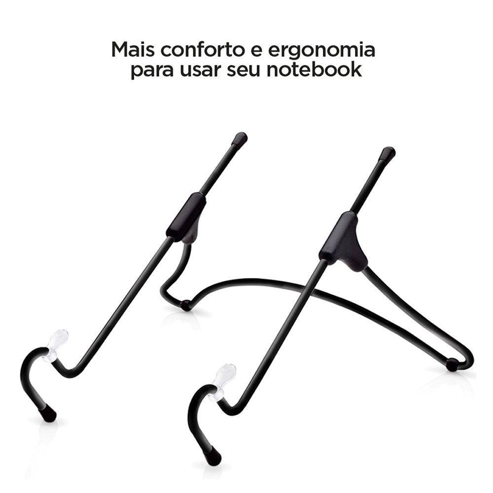 Suporte Octoo UpTable p/ Notebook  Preto Fosco - 6