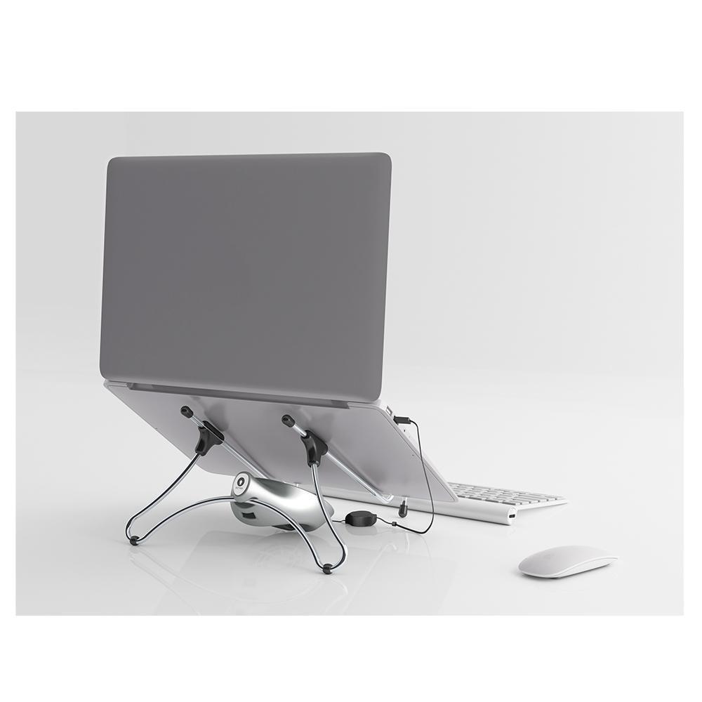 Suporte Ergonômico Octoo Uptable para Notebook com Cooler - Cromado/Cinza  UPC-01 - 3
