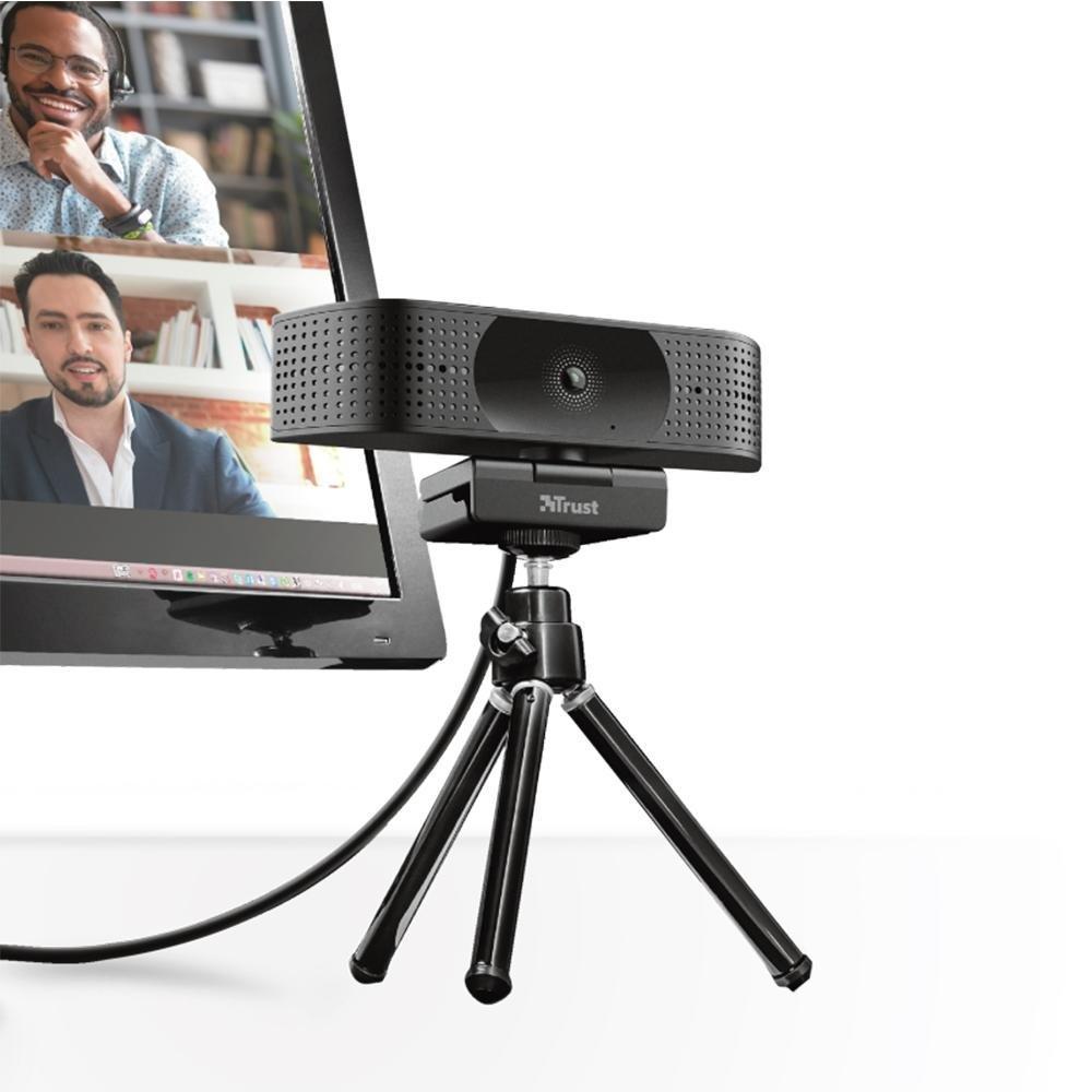 Webcam Trust Teza 4K Ultra HD com Tripé, Microfones Duplos, Filtro de Privacidade, USB, Preto - 24280 - 4