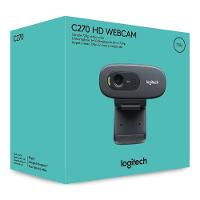 Webcam HD Logitech C270, 720p, 30 FPS, Microfone Integrado, USB 2.0 - 960-000694 - 2