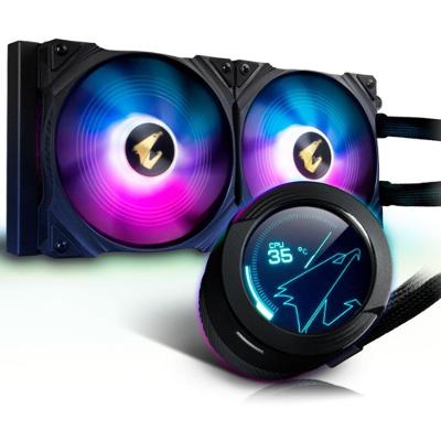 Water Cooler Gigabyte Aorus Liquid Cooler 280, RGB, 280mm, AMD/Intel, Com Display LCD - GP-AORUS WATERFORCE X 280