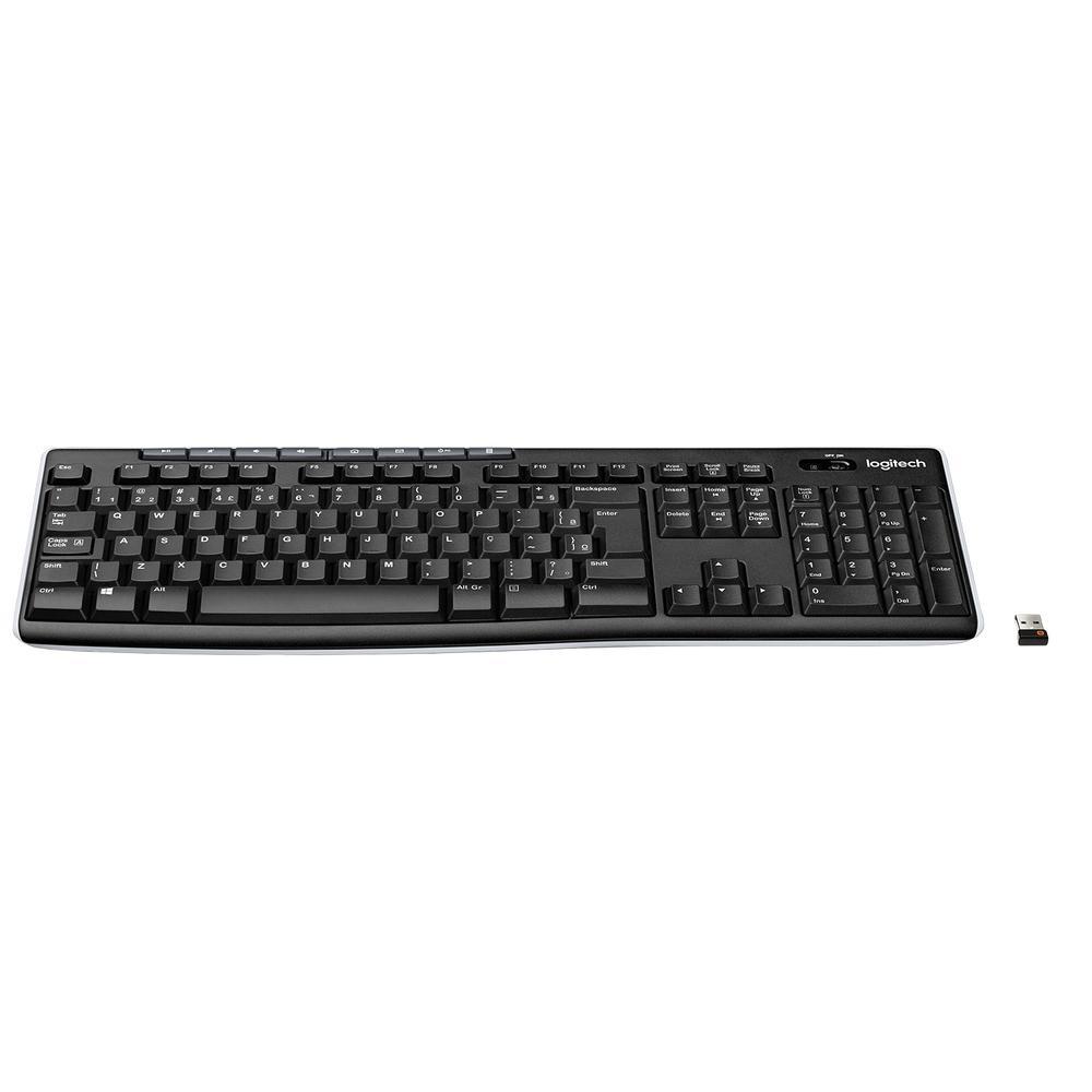 Teclado sem fio Logitech K270 com Teclas de Mídia de Fácil Acesso, Conexão USB, Pilhas Inclusas e Layout ABNT2 - 920-004427 - 1