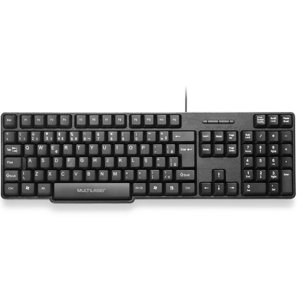 Teclado Multi Slim, USB, ABNT2, Teclas Silenciosas, Preto - TC213 - 1