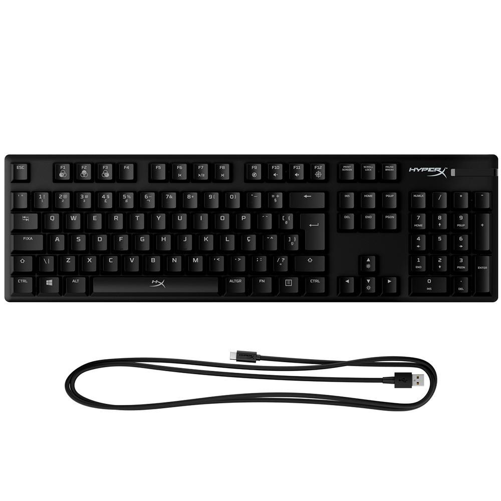 Teclado Mecânico Gamer HyperX Alloy Origins, RGB, Switch HyperX Red, ABNT2, Preto - 4P4F6A2#AC4 - 5