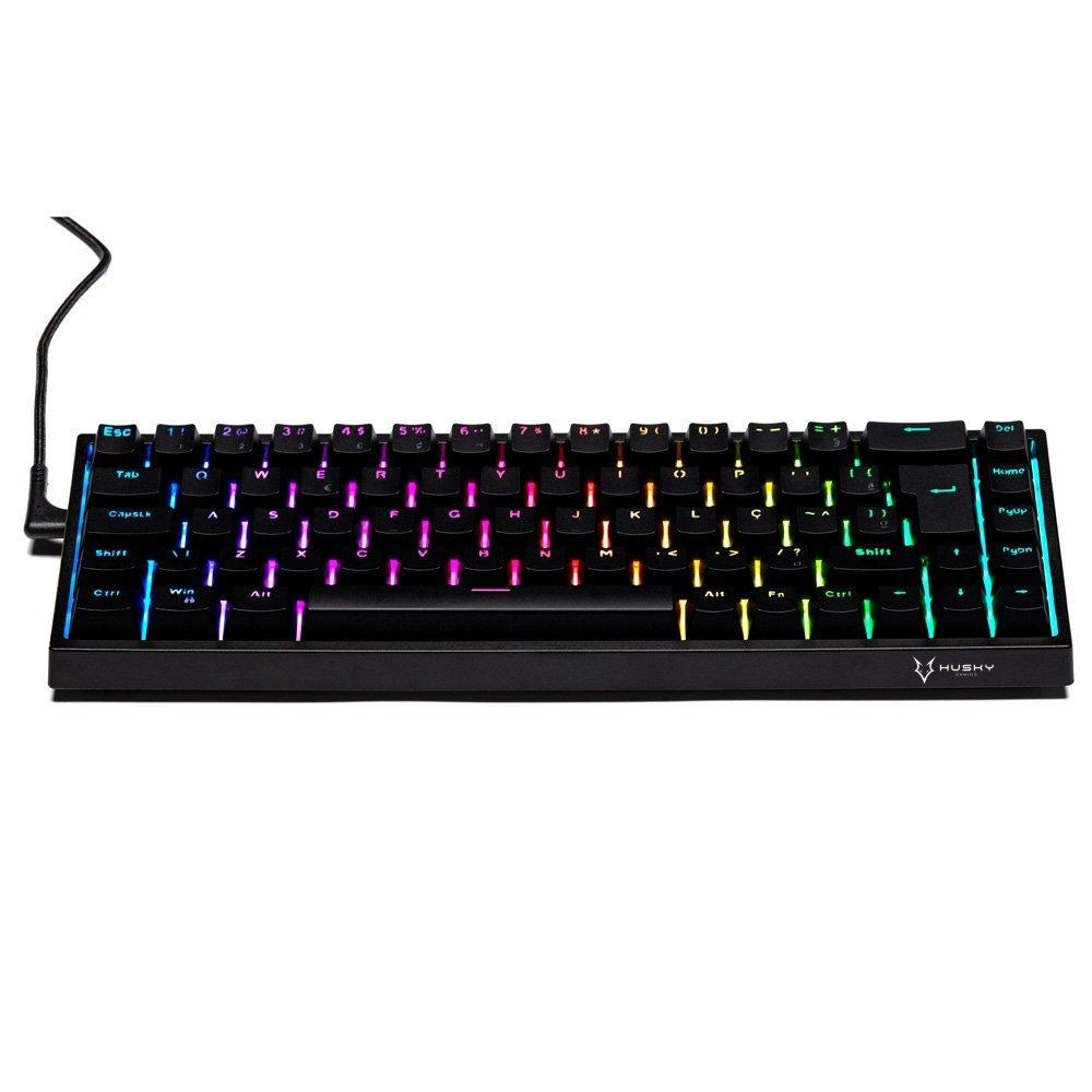 Teclado Mecânico Gamer Husky HailStorm, 65%, RGB, Switch Gateron Red, ABNT2, Preto -  HTG002PTVR - 7