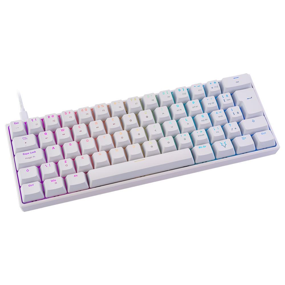 Teclado Mecânico Gamer Husky Blizzard, 60%, RGB, Switch Gateron Red, ABNT2, Branco -  HTG001BRVR - 7