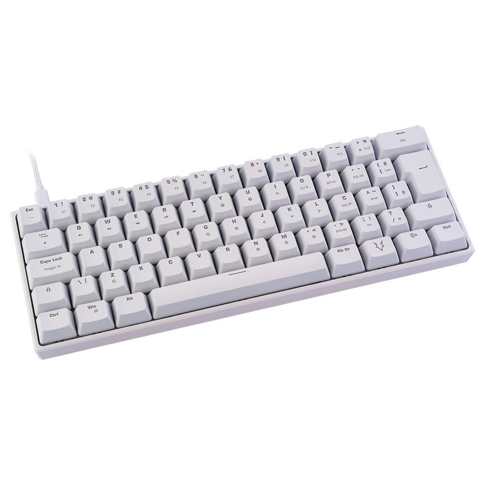 Teclado Mecânico Gamer Husky Blizzard, 60%, RGB, Switch Gateron Red, ABNT2, Branco -  HTG001BRVR - 8