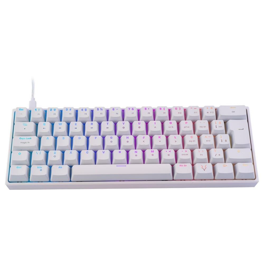 Teclado Mecânico Gamer Husky Blizzard, 60%, RGB, Switch Gateron Brown, ABNT2, Branco - HTG001BRMA - 2