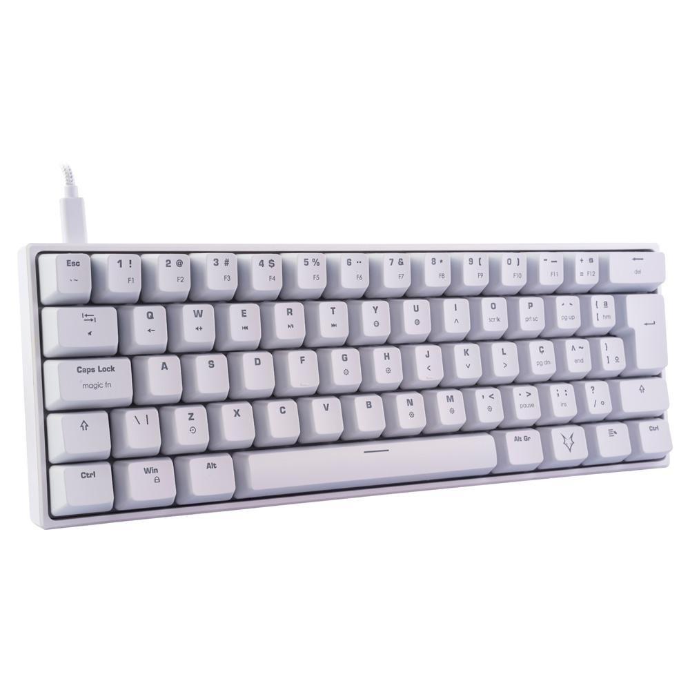 Teclado Mecânico Gamer Husky Blizzard, 60%, RGB, Switch Gateron Brown, ABNT2, Branco - HTG001BRMA - 3
