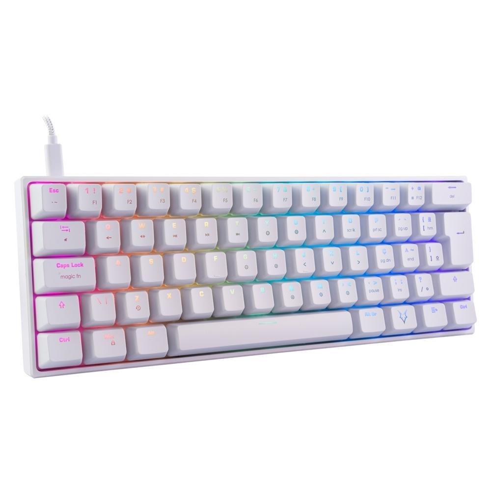 Teclado Mecânico Gamer Husky Blizzard, 60%, RGB, Switch Gateron Brown, ABNT2, Branco - HTG001BRMA - 4