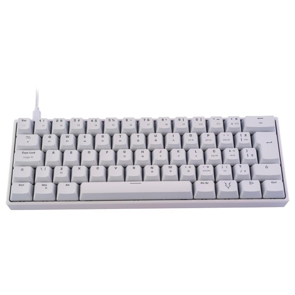Teclado Mecânico Gamer Husky Blizzard, 60%, RGB, Switch Gateron Brown, ABNT2, Branco - HTG001BRMA - 5