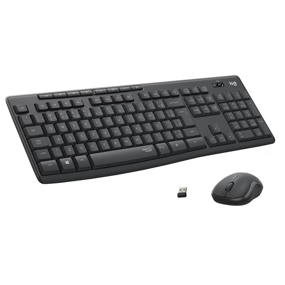 Teclado e Mouse sem fio Logitech MK295 com Digitação e Clique Silencioso, Conexão USB, Pilhas Inclusas e Layout ABNT2 - 920-009793 - 1