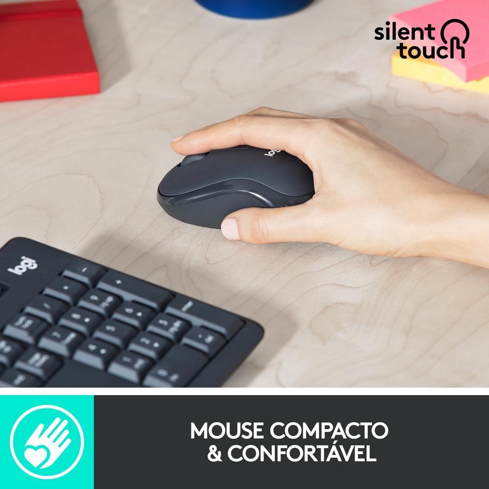 Teclado e Mouse sem fio Logitech MK295 com Digitação e Clique Silencioso, Conexão USB, Pilhas Inclusas e Layout ABNT2 - 920-009793 - 3