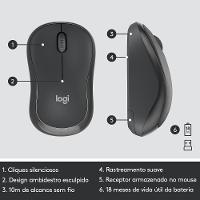 Teclado e Mouse sem fio Logitech MK295 com Digitação e Clique Silencioso, Conexão USB, Pilhas Inclusas e Layout ABNT2 - 920-009793 - 6