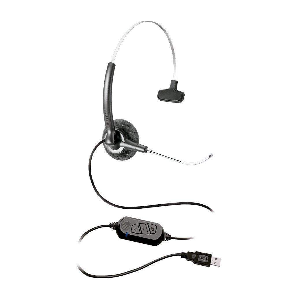 Headset Felitron Stile Voice Guide, VOIP, Plug USB, Tubo de Voz Removível - 01130-3 - 1