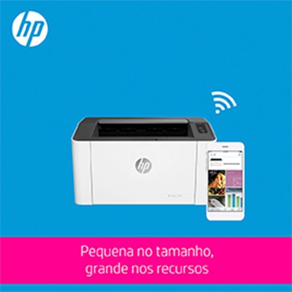 Impressora HP LaserJet 107w, Laser, Mono, 110V - 4ZB78A - 4