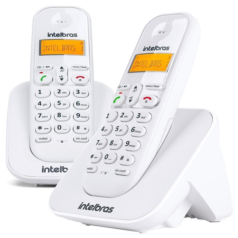 Telefone Intelbras Sem Fio TS 3112 + Ramal, Identificador de Chamadas, Branco - 4123002 - 1