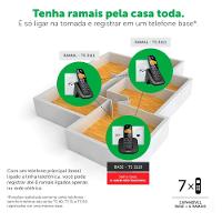 Ramal Adicional para Telefone Intelbras TS 3111, Sem Fio e com Identificador de Chamadas, Preto