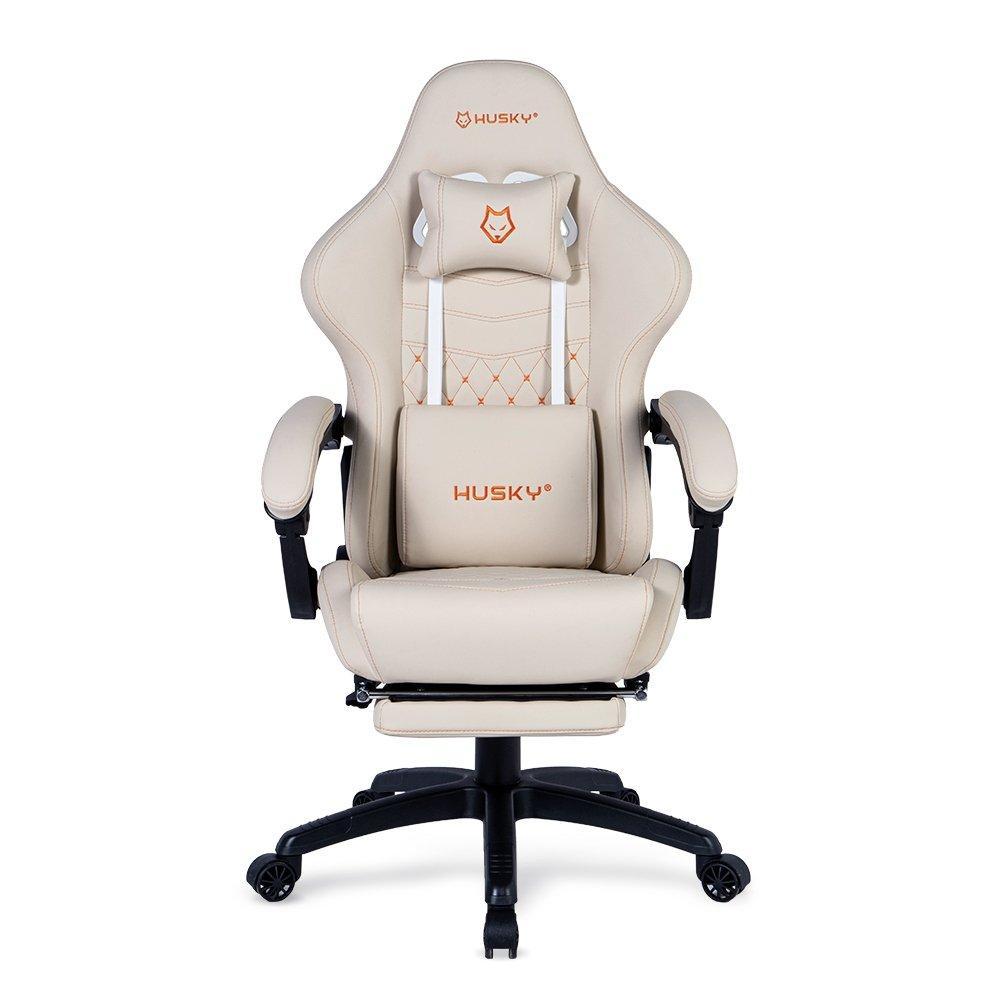 Cadeira Gamer Husky Tempest 700, Até 145kg, Almofadas, Reclinável 150º, PU, Descanso para Pés, Branca - HCG700BR - 1