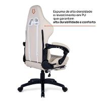 Cadeira Gamer Husky Tempest 700, Até 145kg, Almofadas, Reclinável 150º, PU, Descanso para Pés, Branca - HCG700BR - 6