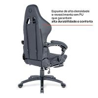 Cadeira Gamer Husky Tempest 700, Até 145kg, Almofadas, Reclinável 150º, PU, Descanso para Pés, Preta - HCG700PT