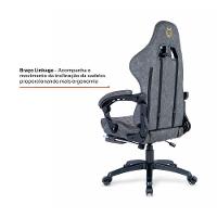 Cadeira Gamer Husky Tempest 700, Até 145kg, Almofadas, Reclinável 150º, PU, Descanso para Pés, Cinza - HCG700CZ