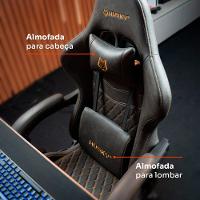 Cadeira Gamer Husky Tempest 700, Até 145kg, Almofadas, Reclinável 150º, PU, Descanso para Pés, Cinza - HCG700CZ - 6