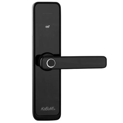Fechadura Digital KaBuM! smart 500 - Biometria, controle via aplicativo, Vidro Preto (Com maçaneta) - KBSG001