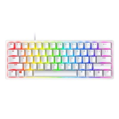 Teclado Óptico-Mecânico Gamer Razer Huntsman Mini, Chroma, Razer Switch Purple, US, USB Tipo-C, Mercurio Branco - RZ03-03390300-R3M1