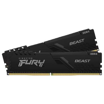 Memória RAM Kingston Fury Beast, 64GB (2x32GB), 3600MHz, DDR4, CL18, Preto - KF436C18BBK2/64