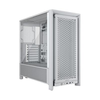 Gabinete Corsair Frame 4000D RS, Mid Tower, ATX, Lateral em Vidro, Modular High, Airflow, 3x FANs, Branco - CC-9011313-WW